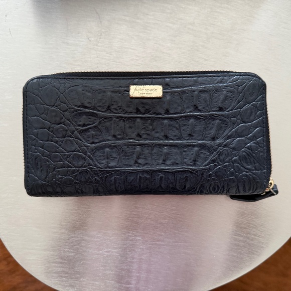 Kate Spade black leather wallet - Picture 1 of 4